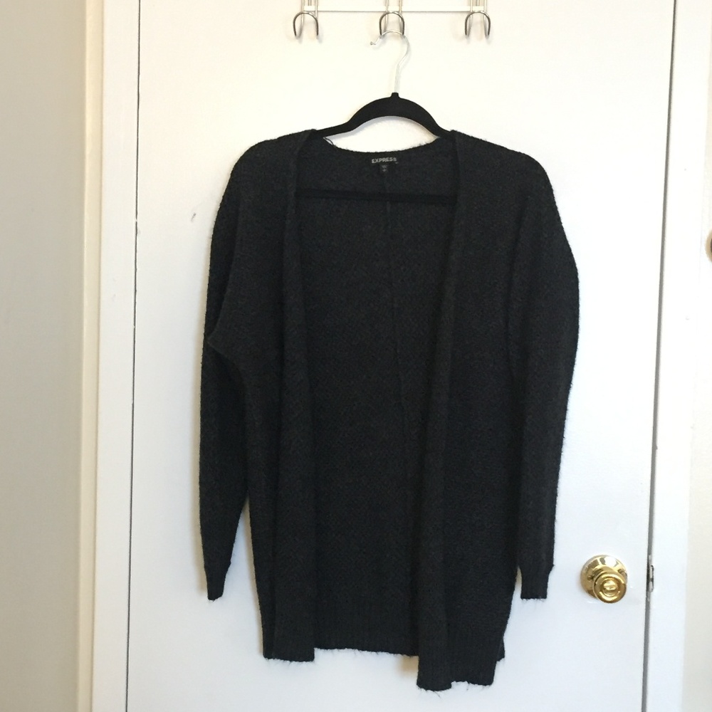 Women's EXPRESS Dark Gray Sweater Cardigan